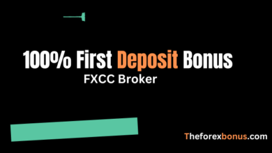 FXCC trading platform offering a 100% first deposit bonus up to $2,000 with interbank spreads and no commissions